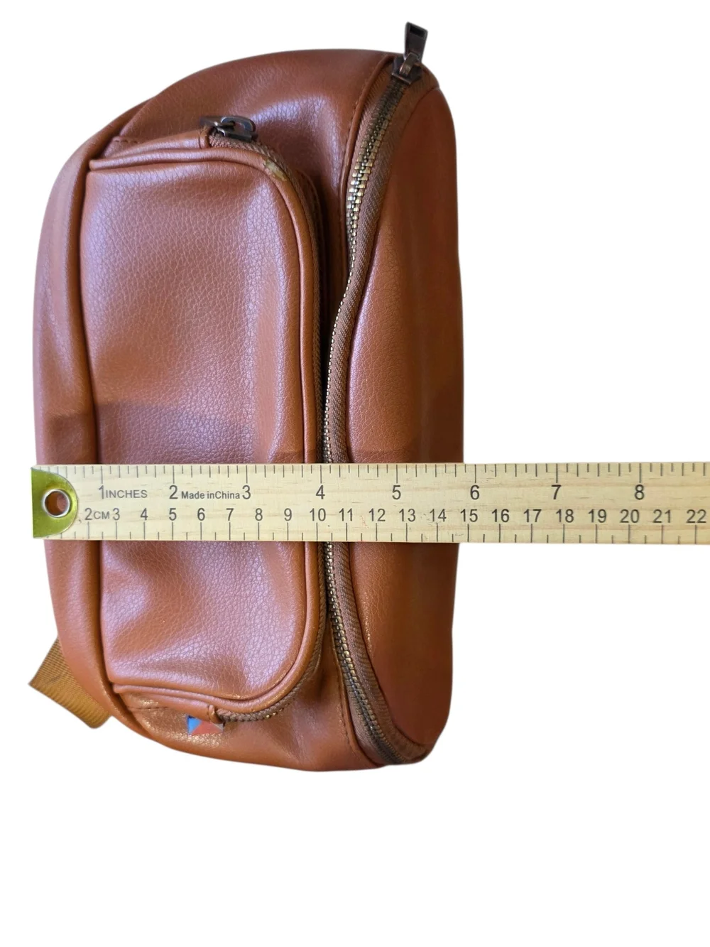 Kibou Premium Vegan Leather Diaper Bag Fanny Pack Brown Waterproof Baby READ